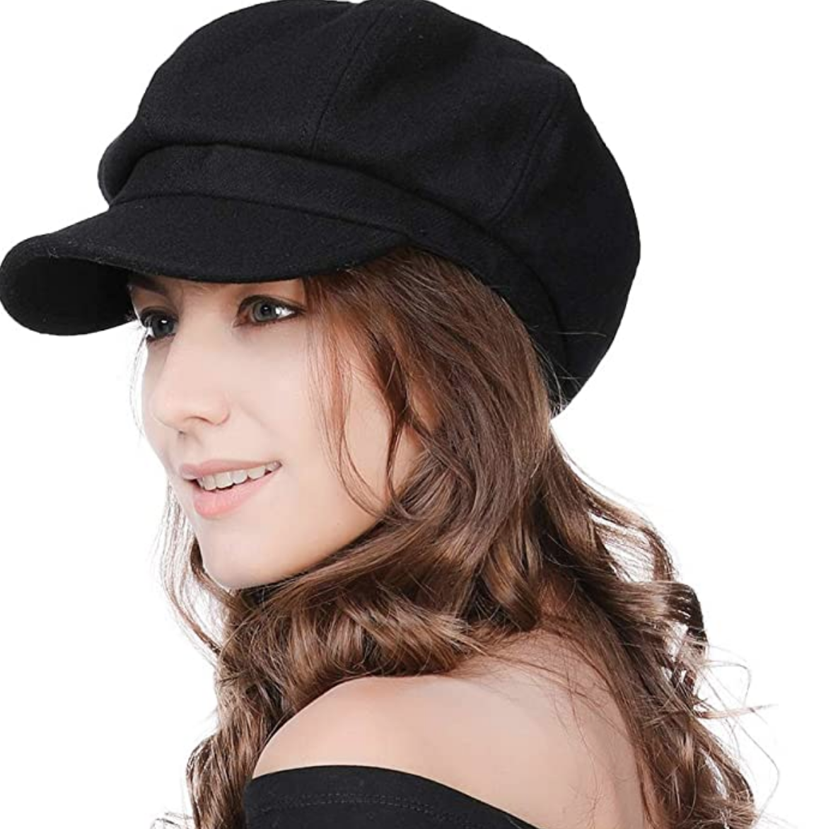 Jeff & Aimy Wool Womens Newsboy Cap Visor Beret Peaked Winter Fashion Cabbie Hat Lined