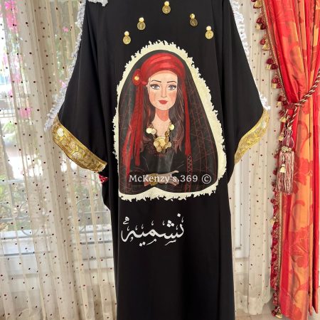 Handcrafted Jordanian Abaya in Al-Salt Character(السلط)