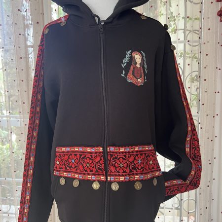 handcrafted Palestine Jacket in Jaffa Thoub (ثوب يافا)