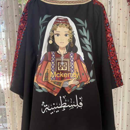 Elegant Black Top in Jerusalem Thoub