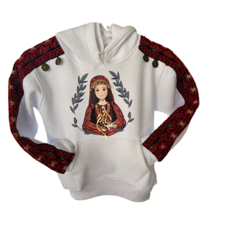 Kids White Hoodie in Jaffa THOUB(يافا)