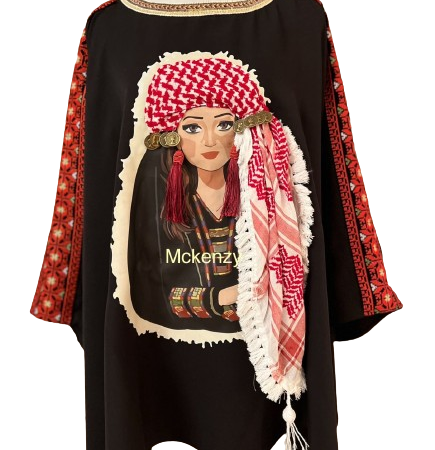 Elegant Black Top Irbid Thobe ( ثوب اربد)